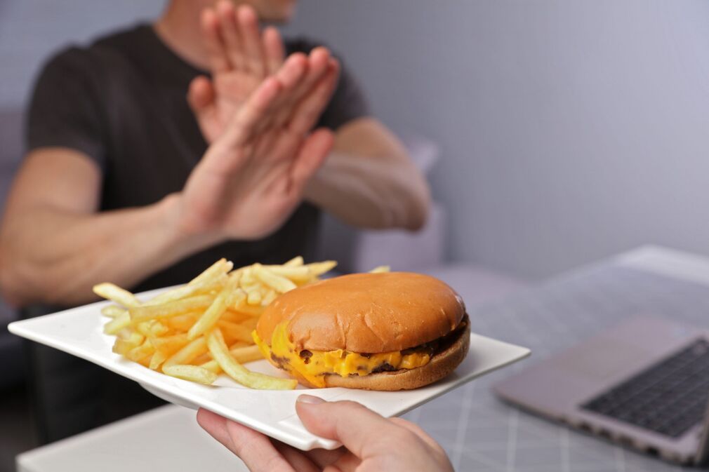 Recusa de fast food, que provoca diminuição da potência