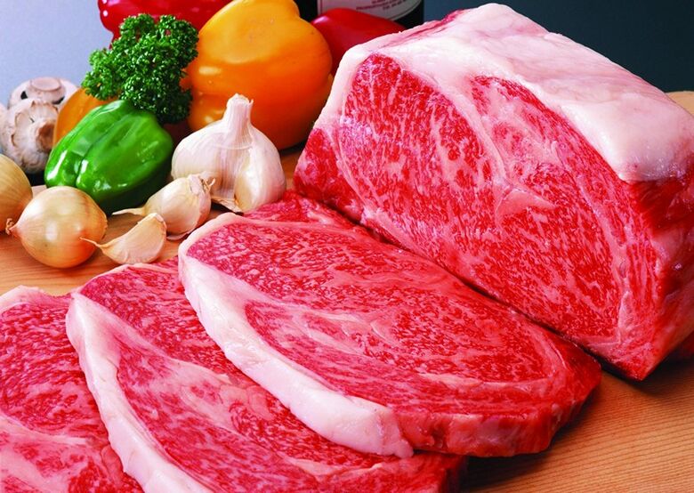 carne marmorizada para potência